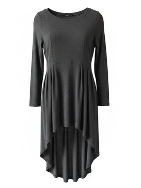 Reborn Dark Gray High-Low Long Sleeve Tunic/Dress